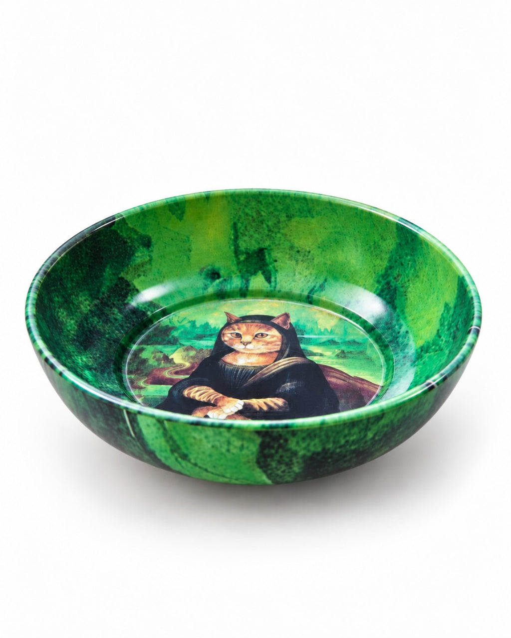 Mona Lisa Cat mini decorative bowl by NIVUMA — low side profile