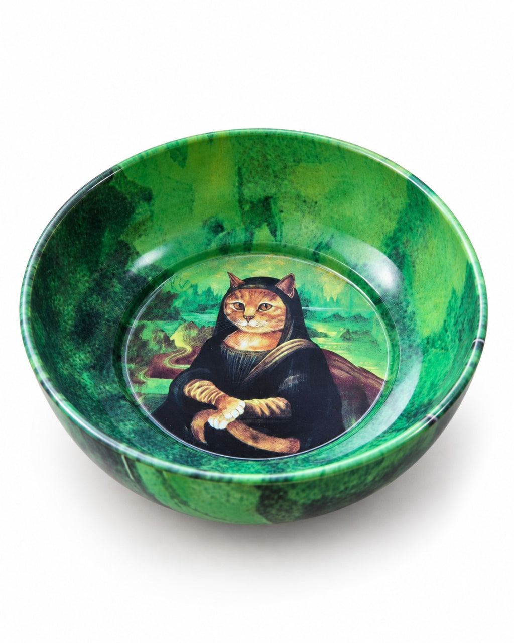 Mona Lisa Cat mini decorative bowl by NIVUMA — three-quarter product view
