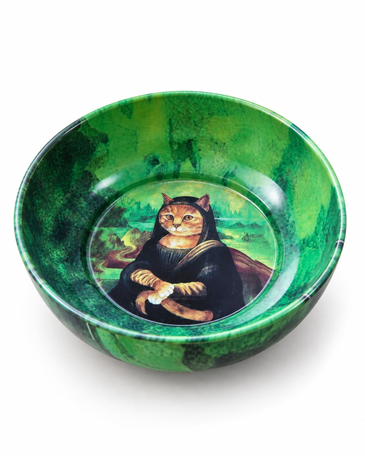 Mona Lisa Cat mini decorative bowl by NIVUMA — three-quarter product view