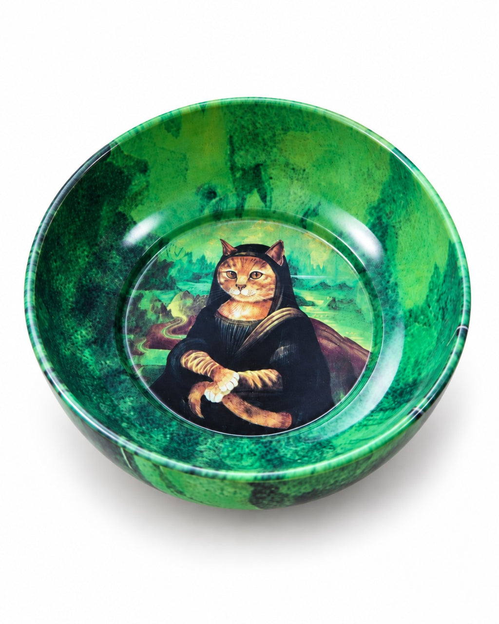 Mona Lisa Cat mini decorative bowl by NIVUMA — top angled view