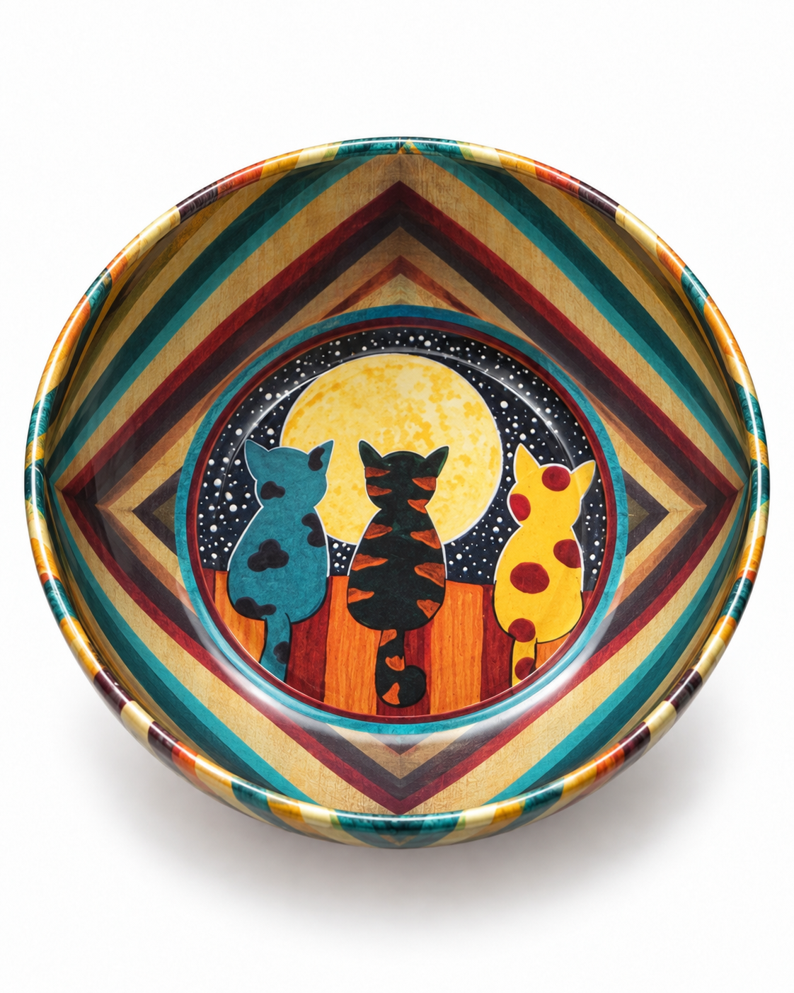 Moonlight Cats mini steel catch-all by NIVUMA — front product cover