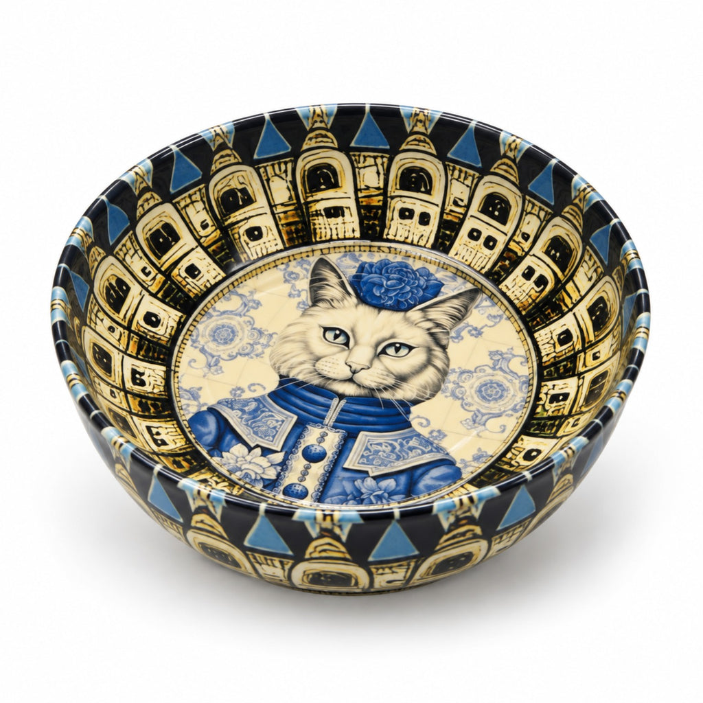 Blue Royal Cat mini decorative bowl by NIVUMA — alternate