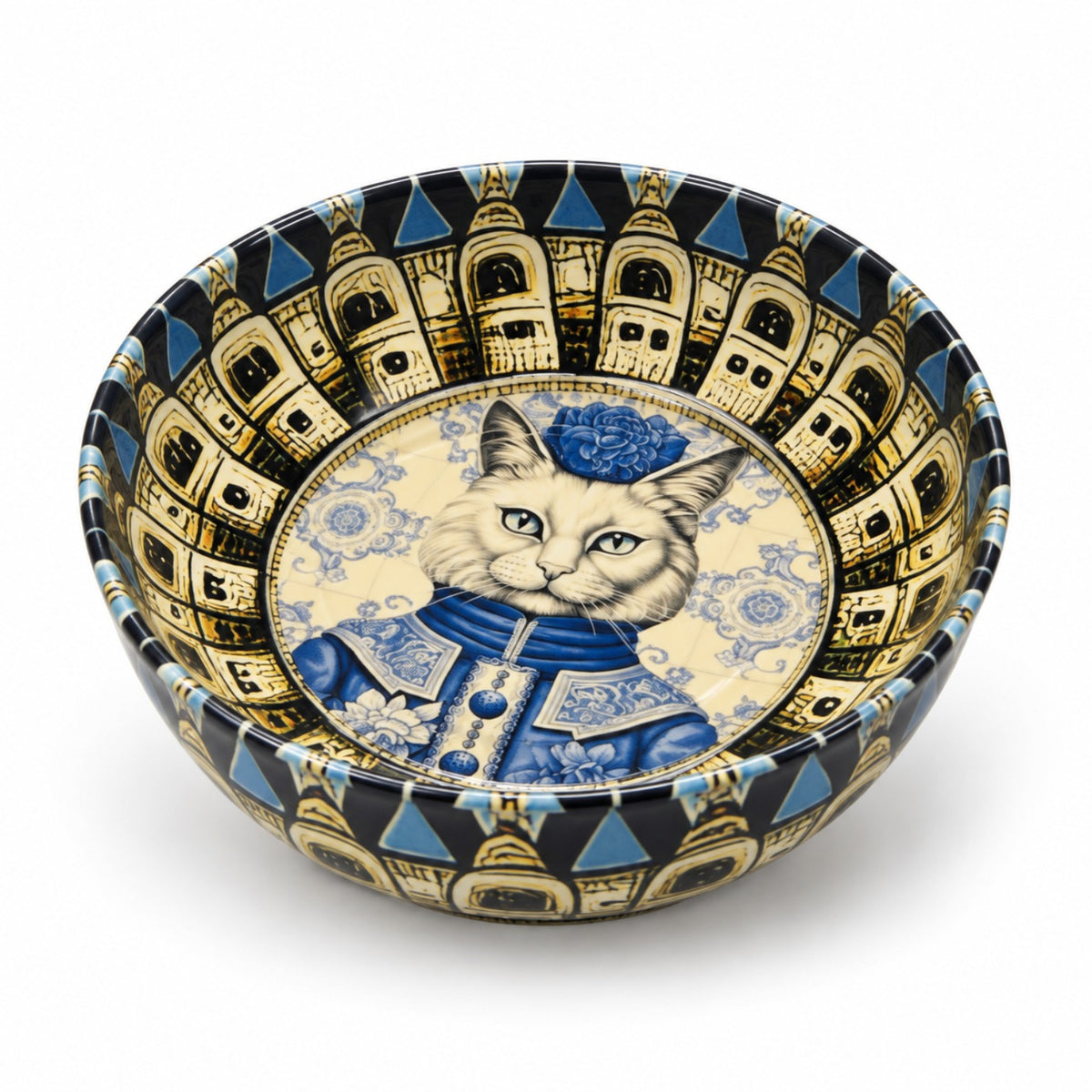 Blue Royal Cat mini decorative bowl by NIVUMA — alternate