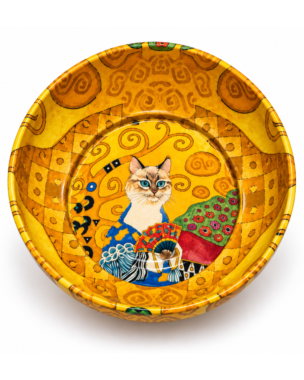 Golden Fan Cat mini steel catch-all by NIVUMA — front product cover