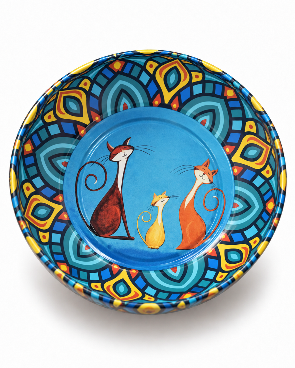 Mosaic Cat Trio mini steel catch-all by NIVUMA — front product cover