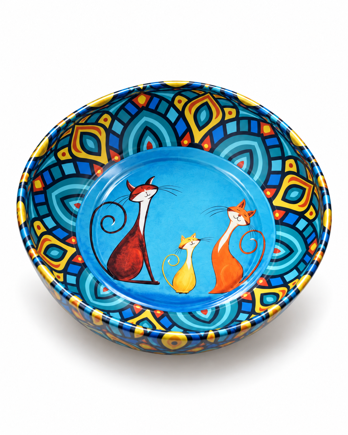 Mosaic Cat Trio mini steel catch-all by NIVUMA — angled studio view