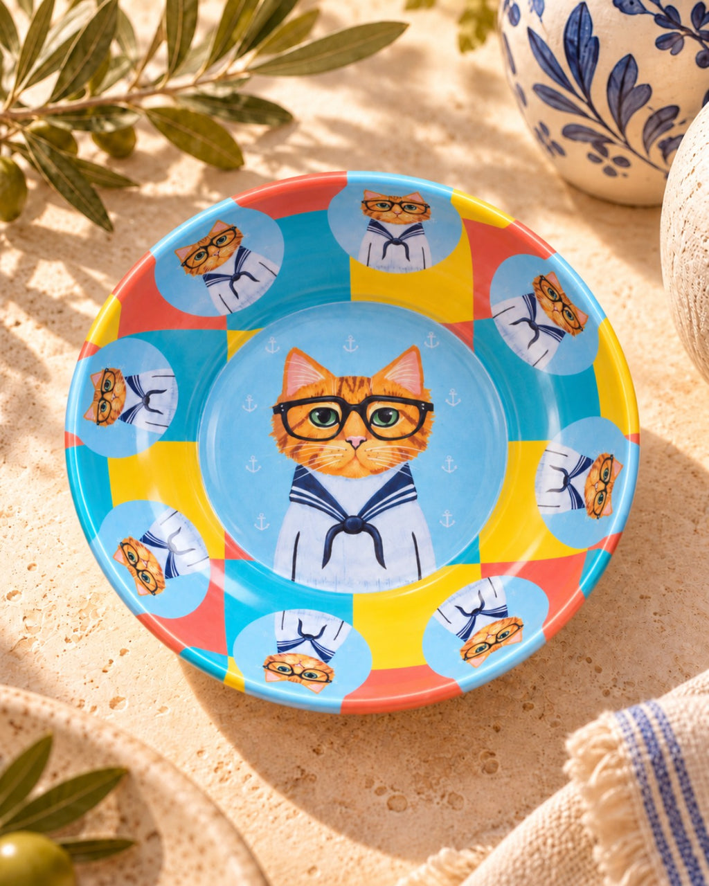 Sailor Specs Cat mini steel catch-all by NIVUMA — lifestyle view