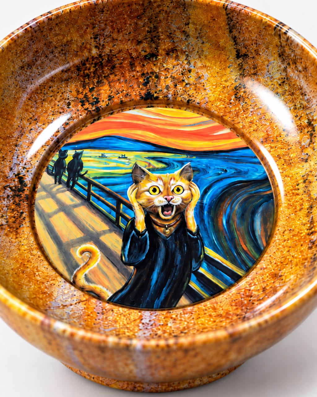 Scream Cat mini decorative bowl by NIVUMA — detail