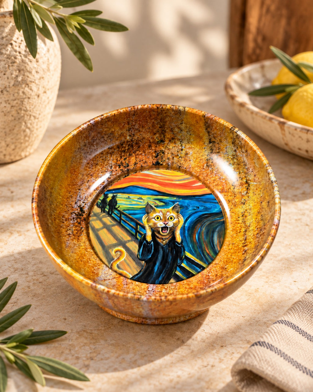 Scream Cat mini decorative bowl by NIVUMA — lifestyle
