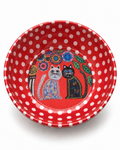 Polka Cat Duo mini steel catch-all by NIVUMA — front product cover