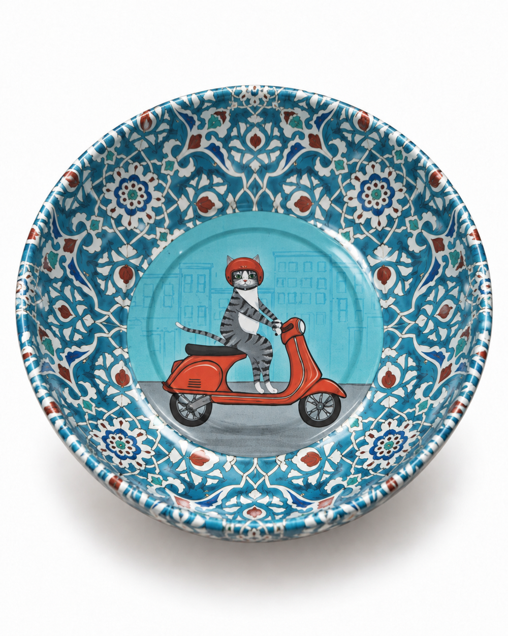 Scooter Cat mini steel catch-all by NIVUMA — front product cover