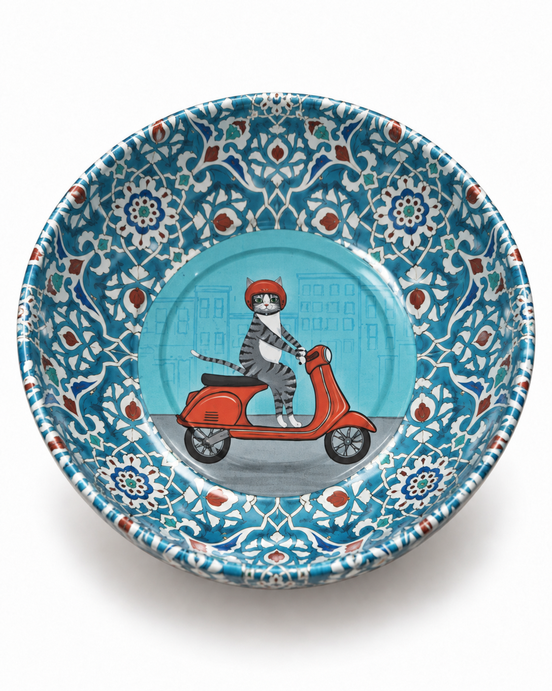 Scooter Cat mini steel catch-all by NIVUMA — front product cover